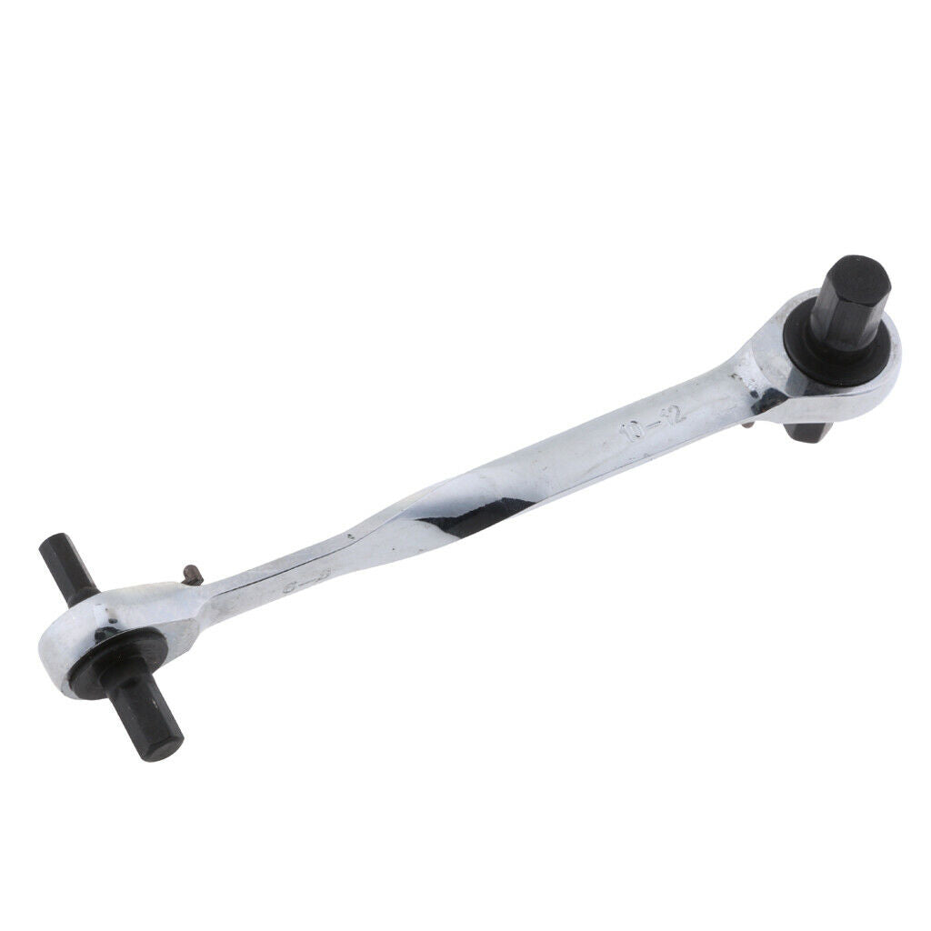 Metric S6xS8-S10xS12 Ratchet Spanner Tool Double End Hex Wrench 19cm/Length