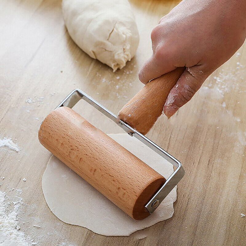 Rolling Pin Pastry Pizza Pasta Hand Rolling Bake Roller Wooden Baking KitcheBDD