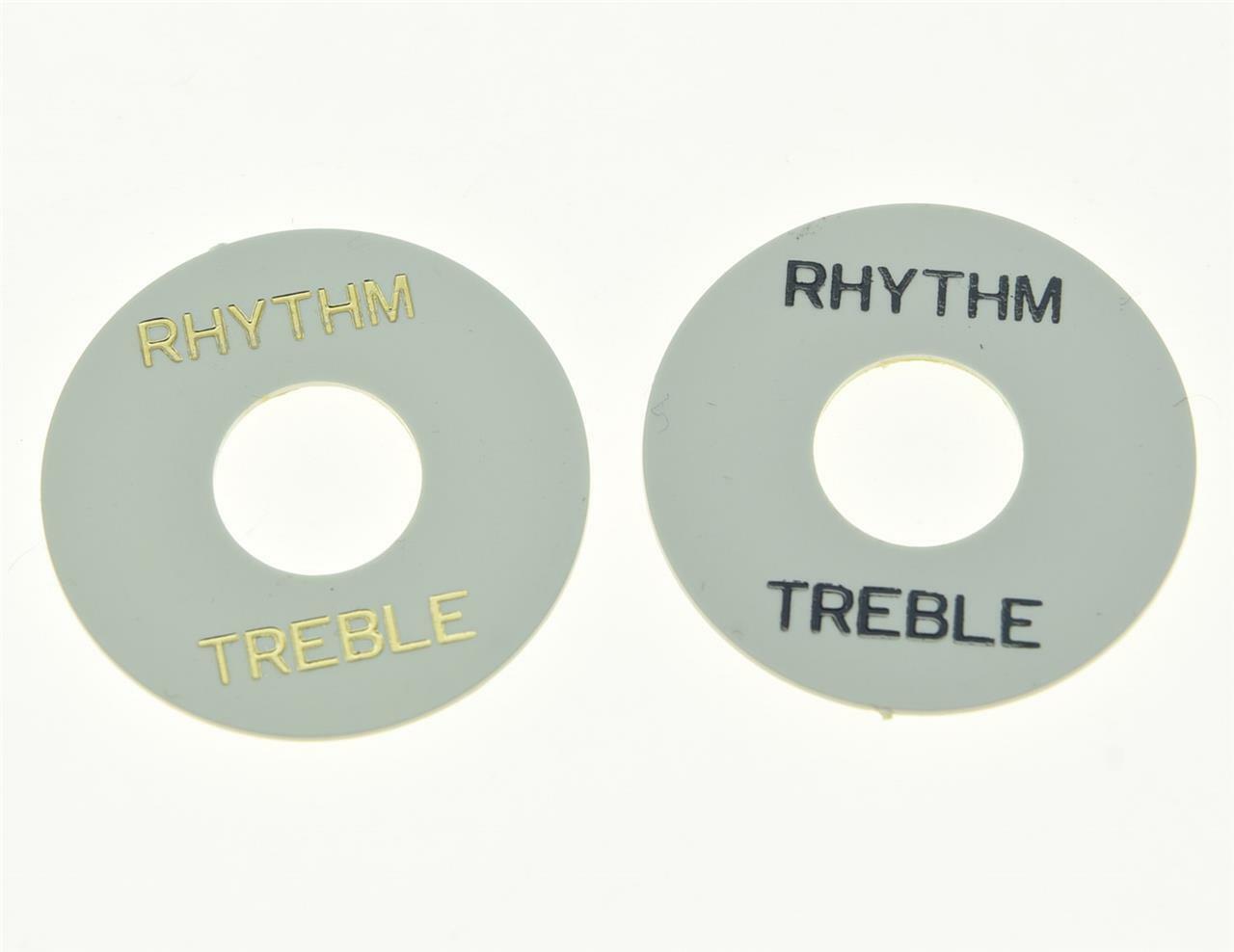 2pcs White Guitar Toggle Switch Washer Rhythm Treble Ring Plate Fits LP Les Paul