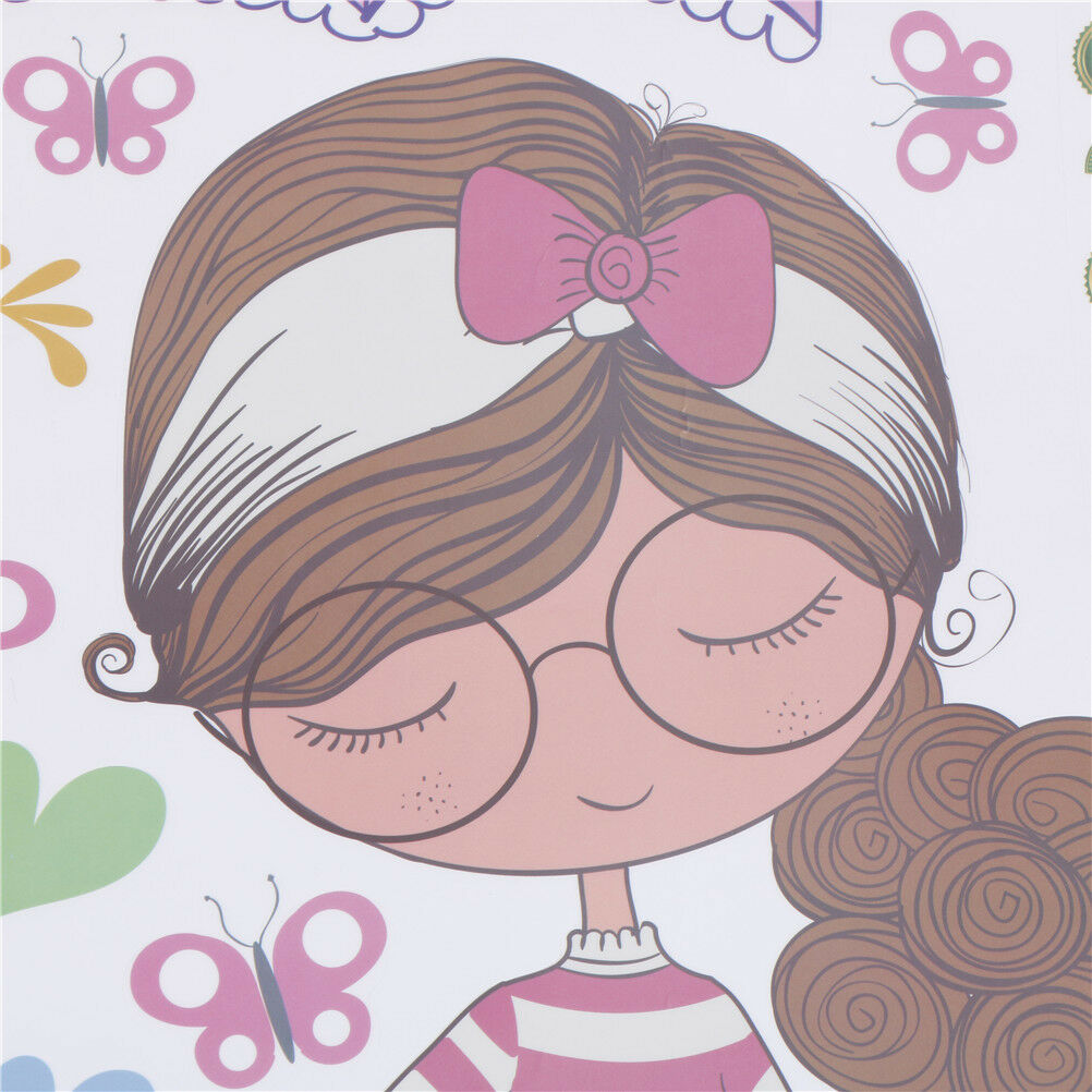 girl umbrella measure height wall stickers pvc mural kids room decor  DDB Re