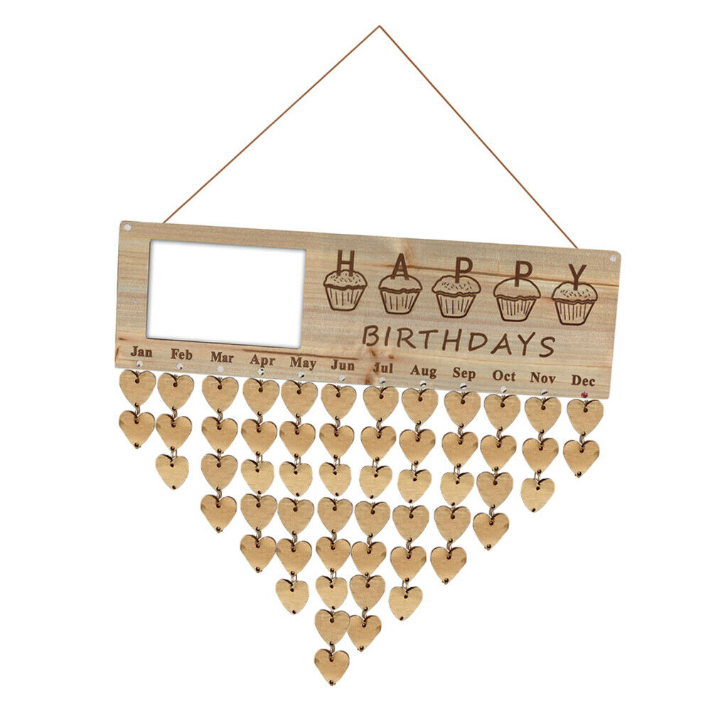 Wooden Family Friends *[Birthday Reminder!] Tracker! Wall Plaque Sign F