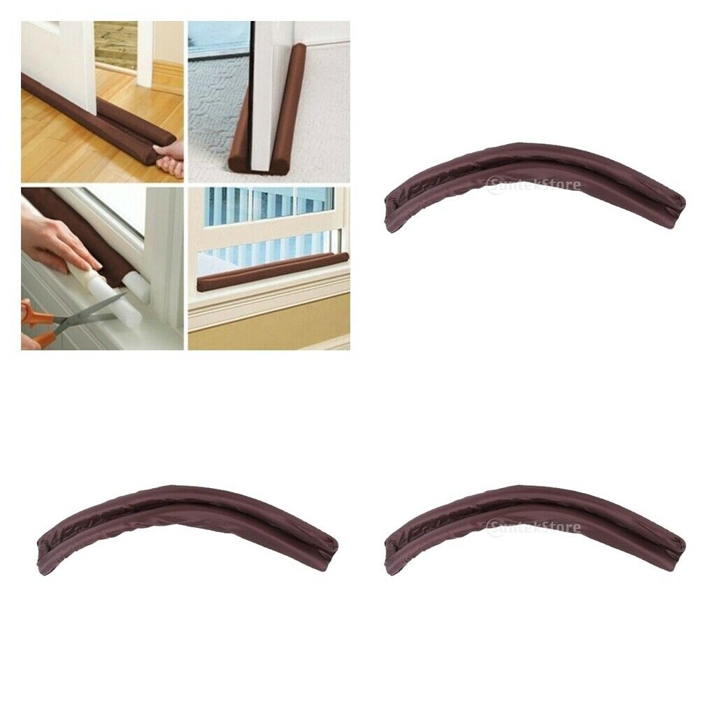 3 Pieces Simple Design Under Door Draft Blocker Noiseproof Easy to Install