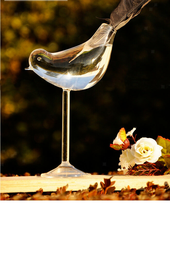 Creative Glass Bird Design Hydroponic Water Flower Vase Container Planter