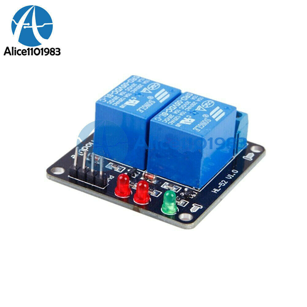 DC 5V Indicator Light LED Two 2-Channel Relay Module Arduino ARM PIC AVR DSP Kit