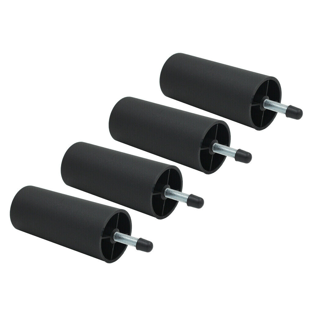 4x 4" Furniture Legs Round Replacement Sofa Legs for Bed Table 100mm