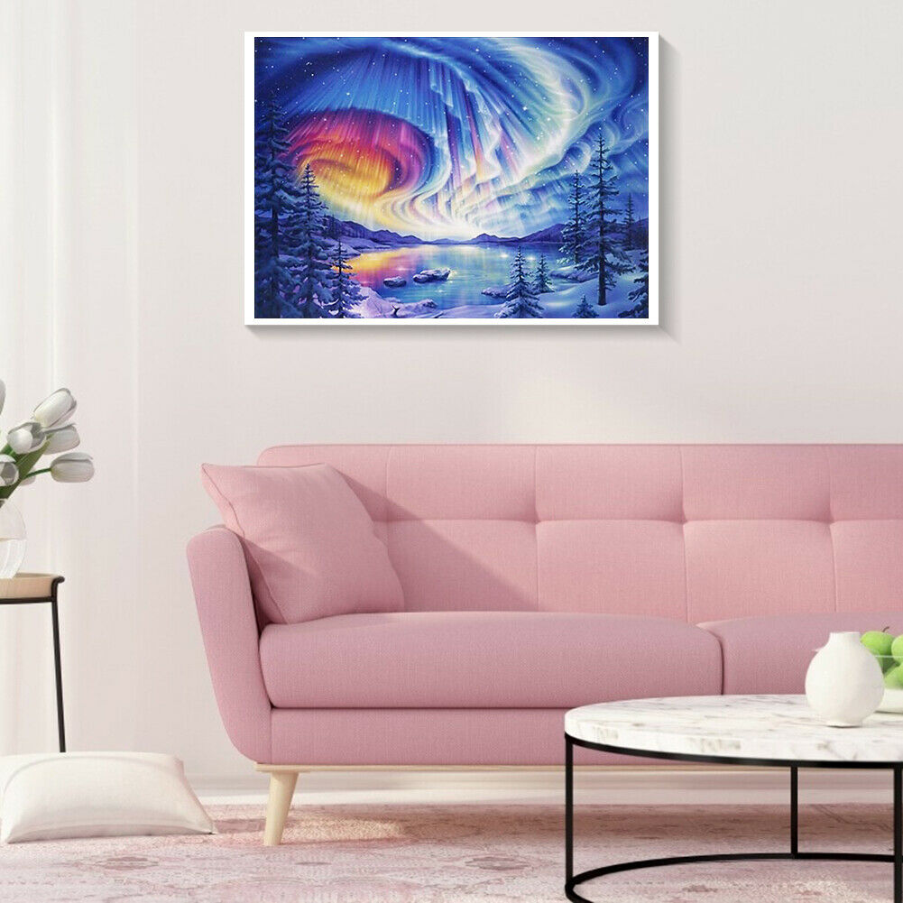 Aurora 5D DIY Diamond Painting Full Square Drill Cross Stitch Canvas Art  @