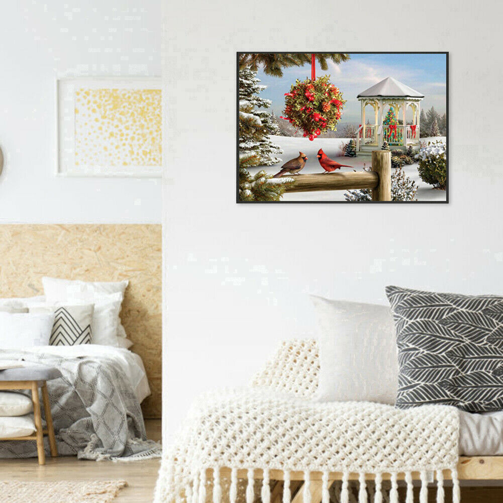 DIY Christmas Cross Stitch Pictures 5D Full Square Drill Diamond Painting @