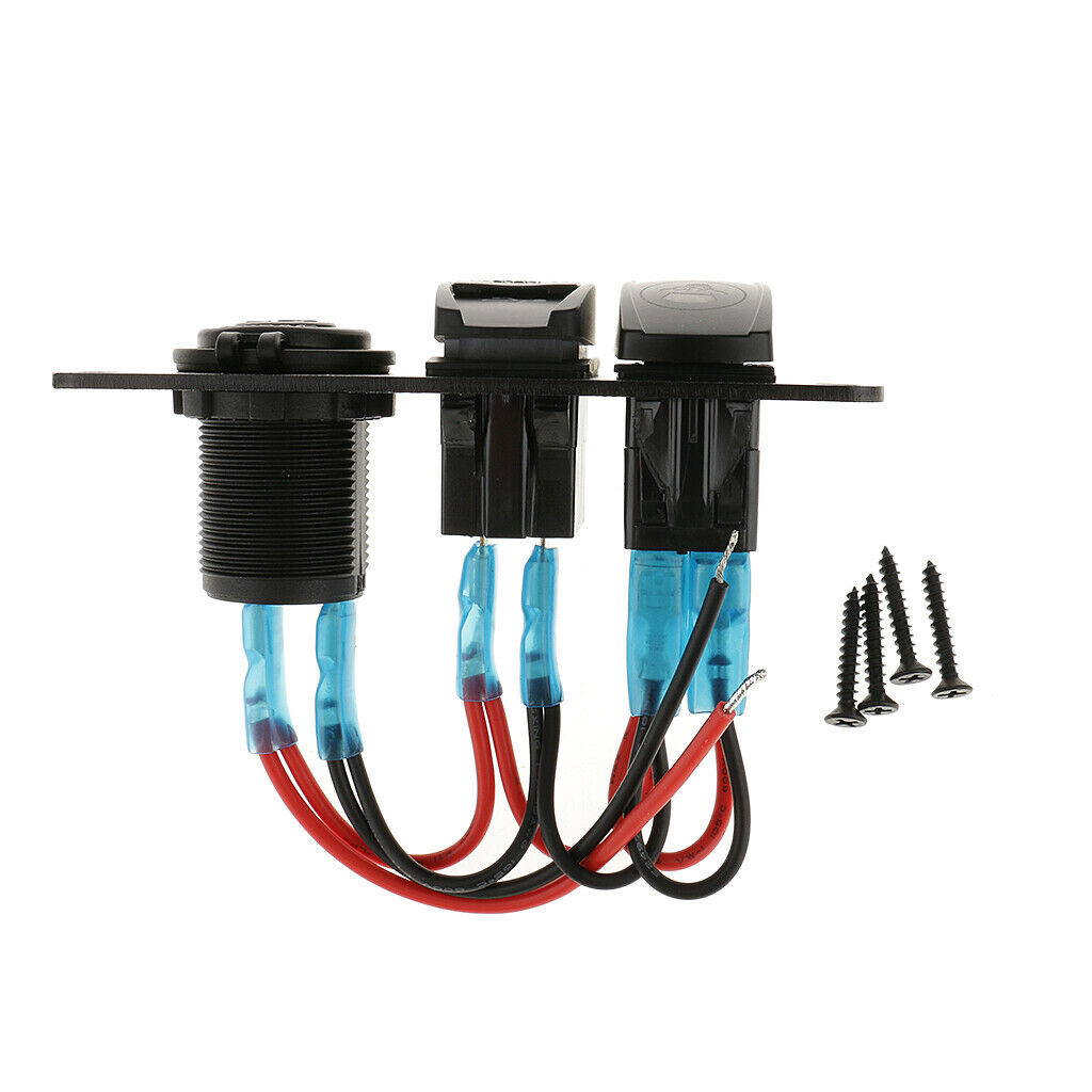 Zombie Switch+Dual USB Port Charger+Cigarette Lighter Socket for 12V/24V