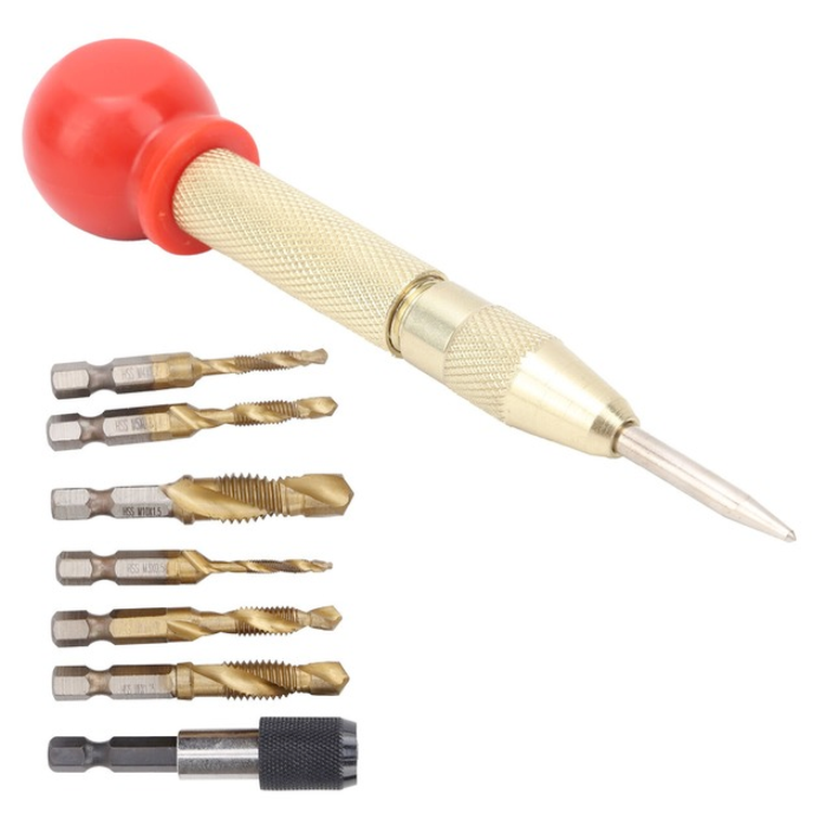 6x M3-M10 HSS Hex Shank Metric Thread Tap Drill Bits Set Screw Hand Tools