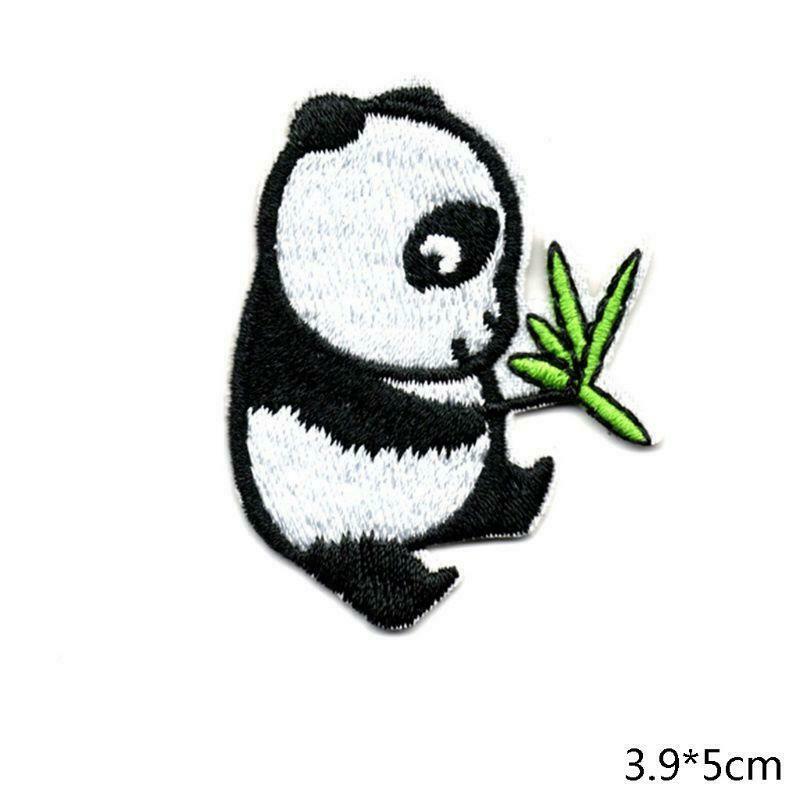 14Pcs/set Cute Panda Embroidered Patch Sew Iron On Patches for Clothing Decor