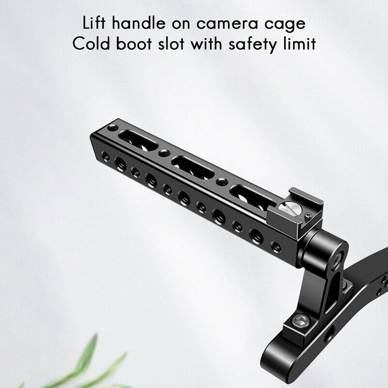 Camera Handle Grip with 1/4 Inch 3/8 Inch Threaded Holes Universal Cold ShoeZ9R8