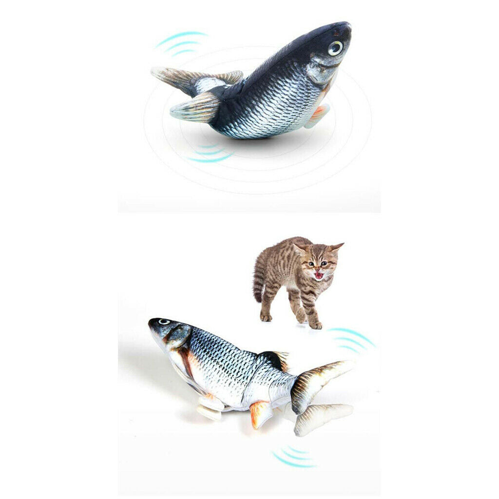 2pcs Cat Cat Electric Fish Toys Funny Cat Bite Kicker Teaser Toys For Cats