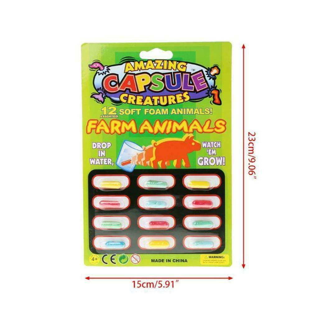12Pcs Magic Grow Capsules Baby Cognition Toys Educational Gift Larger In Water