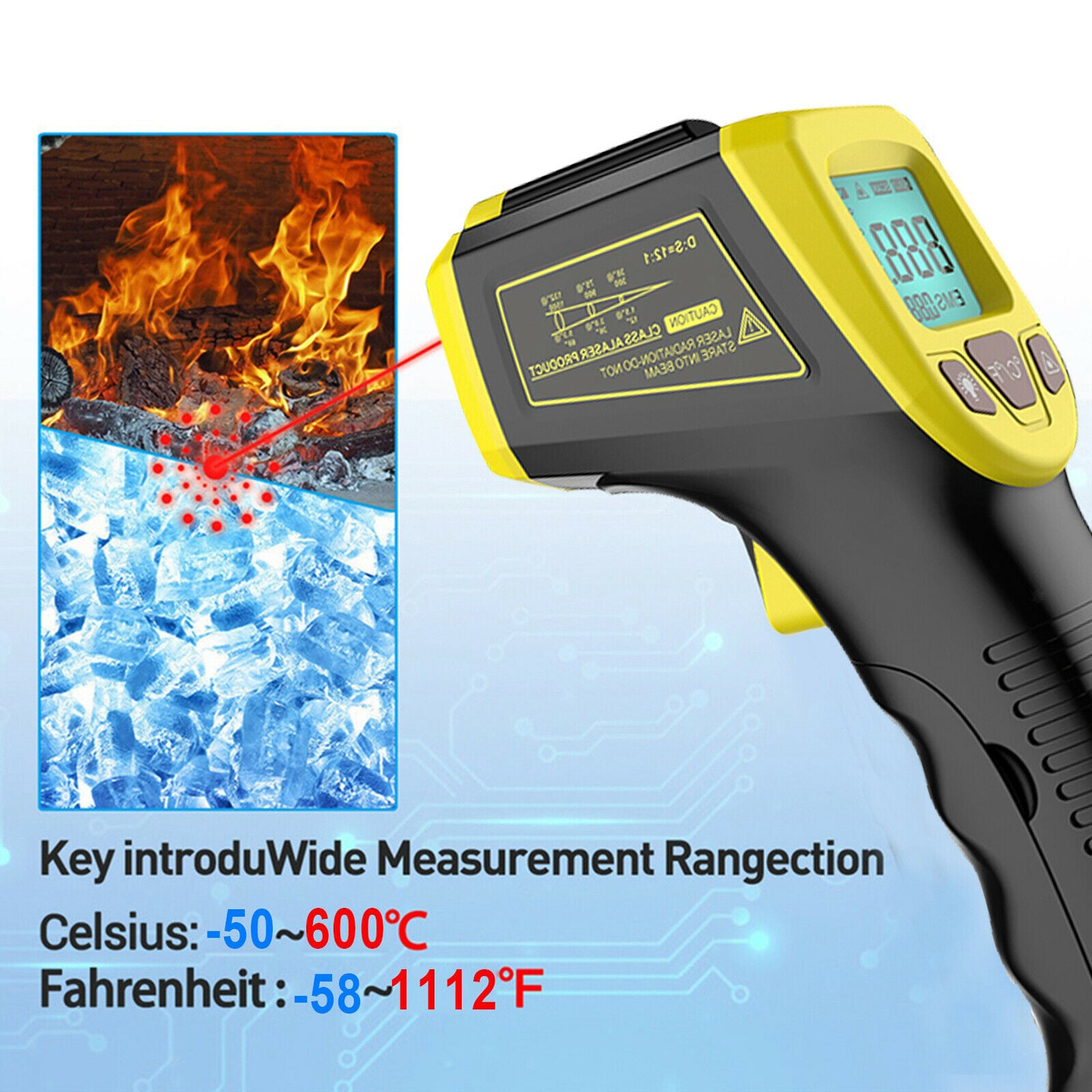 Temperature Gun Non-Contact Digital Infrared IR Thermometer Handheld