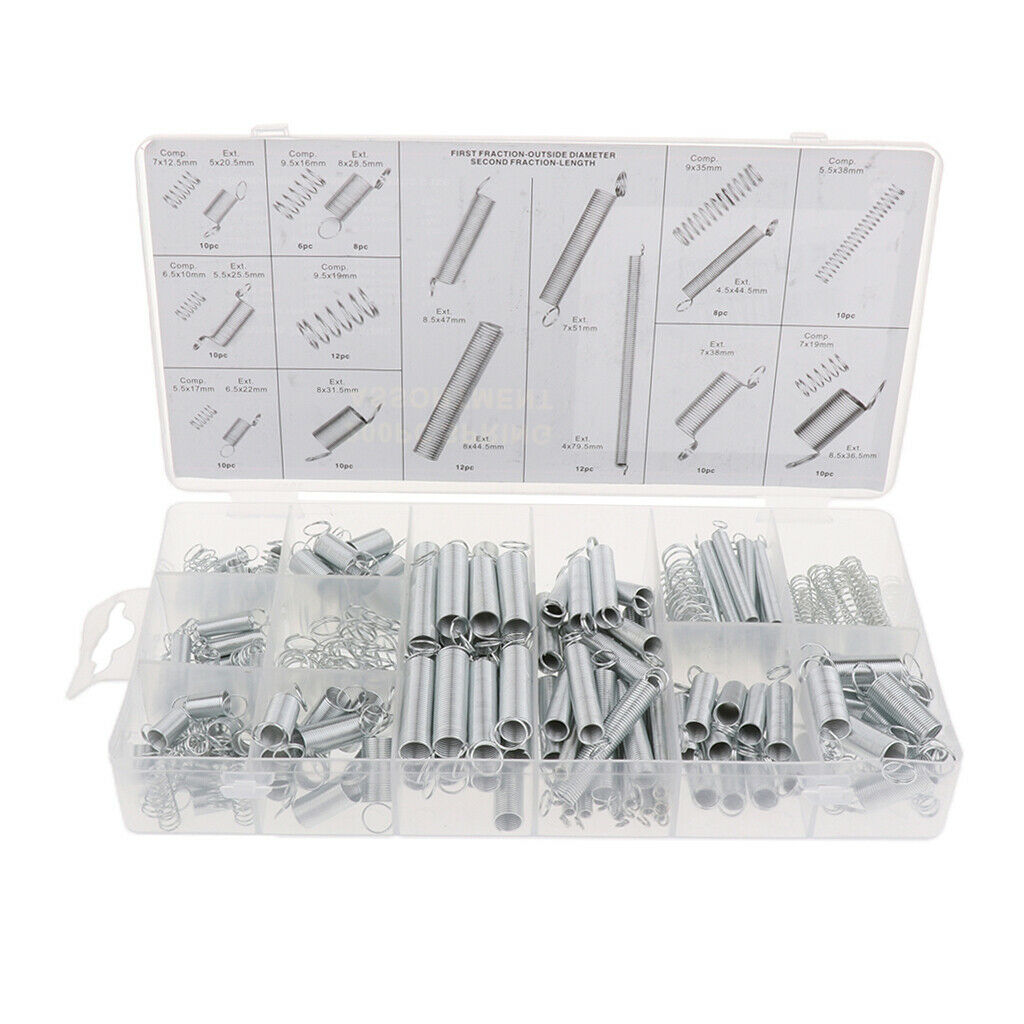 200 Small Metal Loose Steel Coil Spring Assortment