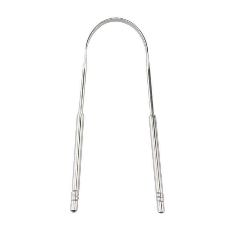 Stainless Steel Useful Tongue Scraper Cleaner Fresh Breath Cleaning Coated Tongu