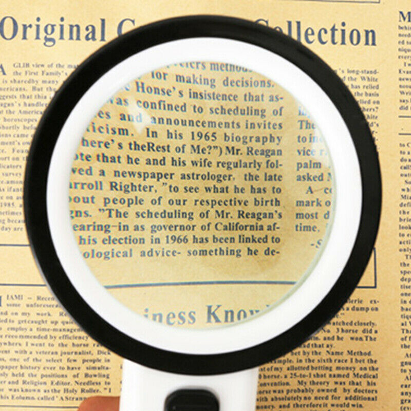 30X 12 LED magnifying glass with lighted magnifying glass, suitable for old LIN