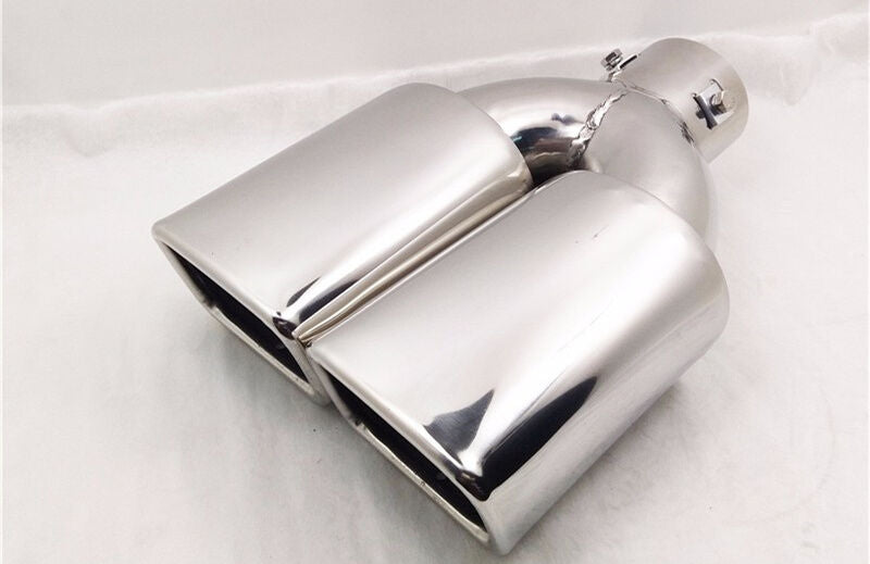 Chrome Stainless Steel 63mm 2.5"  Slant Cut Car Exhaust Muffler Tip Universal
