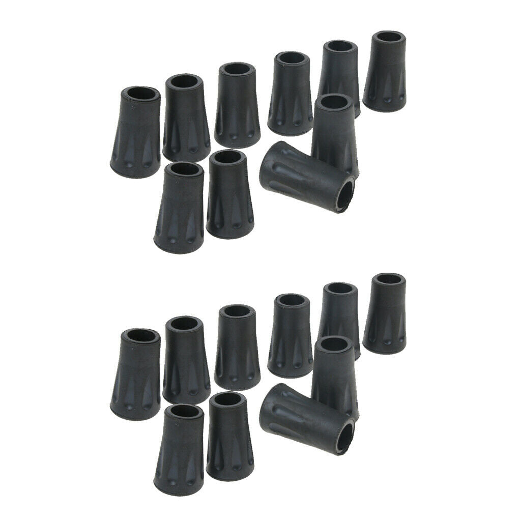 20Pieces Rubber Tips For Hiking Trekking Pole Cane Walking Stick Crutches