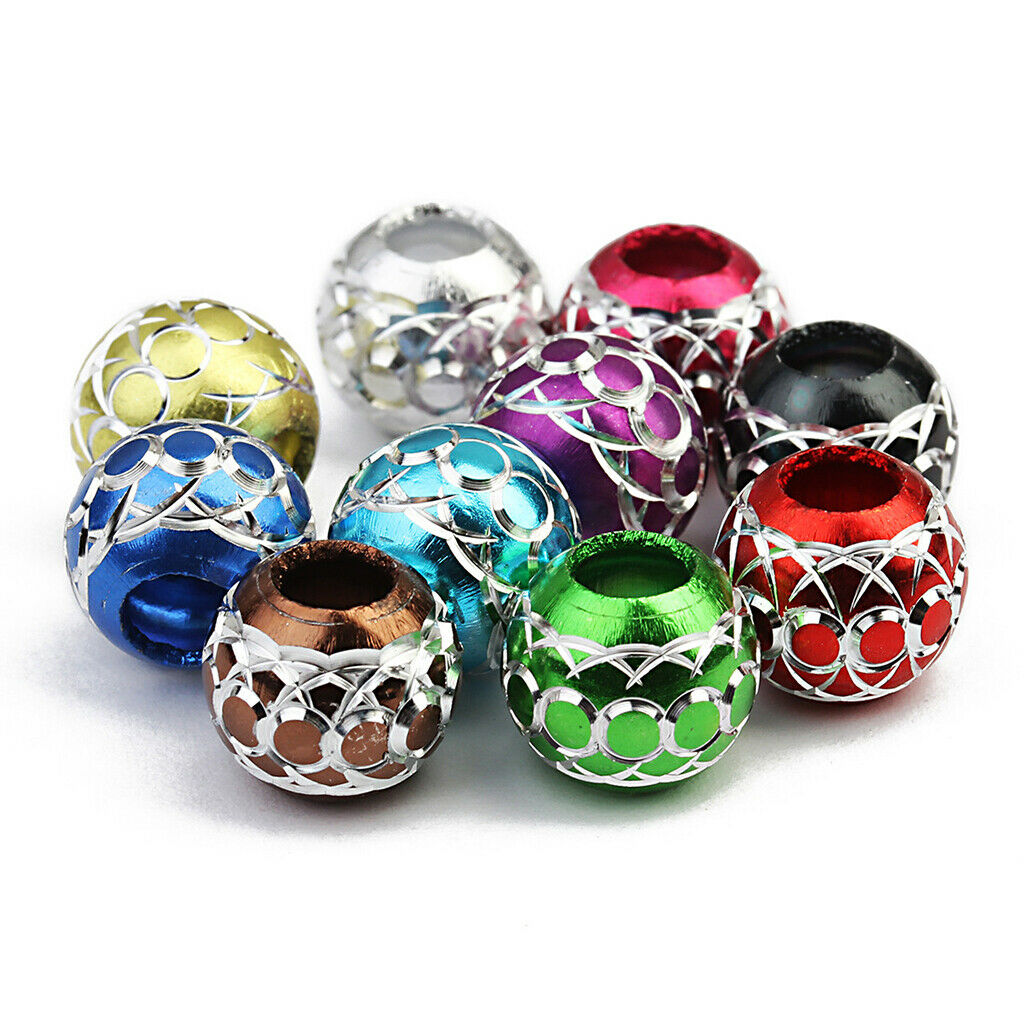 30 Pieces Mixed Beads Large Aluminum Beads Loose Beads Findings