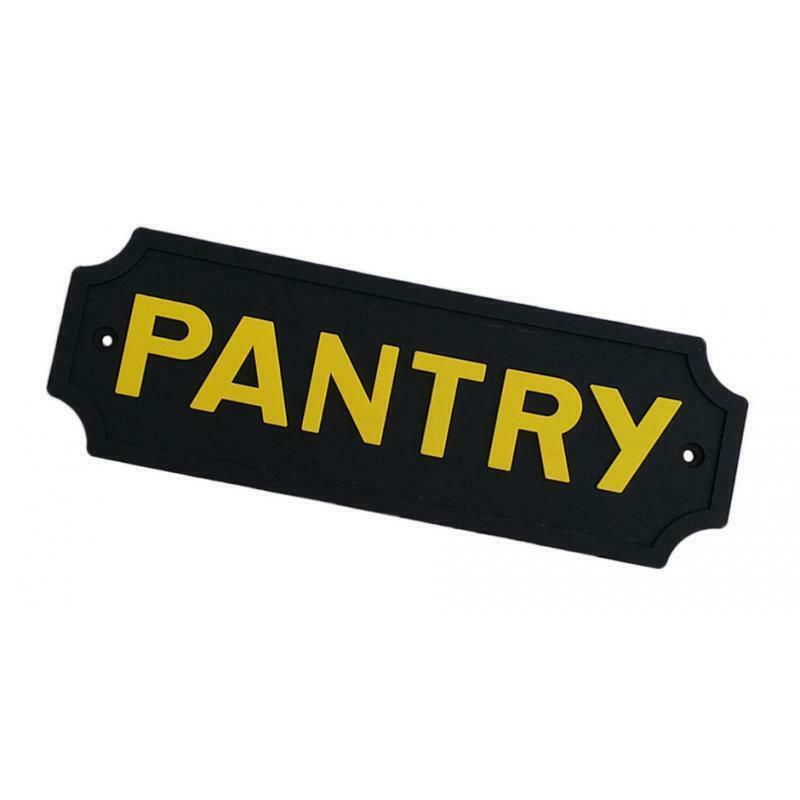 Black Statement Plaque Garden Wall Door Sign PANTRY
