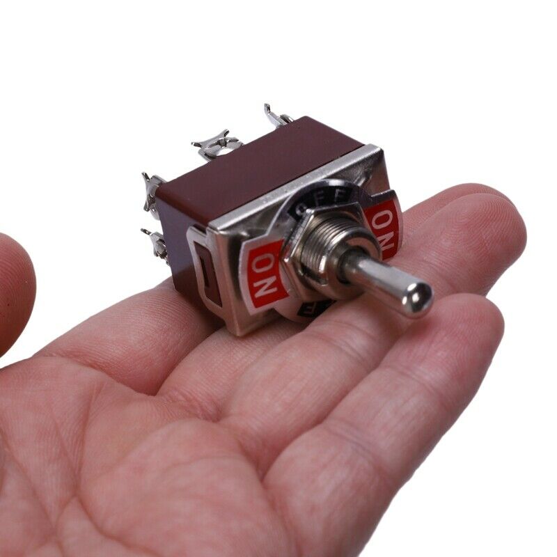 AC 250V/15A 125V/20A ON/OFF/ON 3 Position DPDT Momentary Toggle Switch H6G3G3