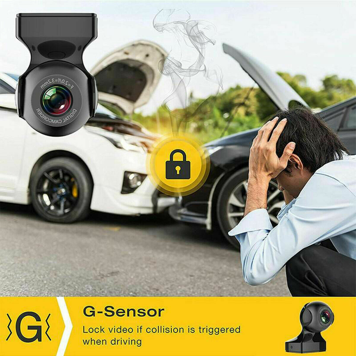 1080P WIFI Dash Cam Recorder 170 ° HD Vehicle Camera Car DVR Video G-Sensor New