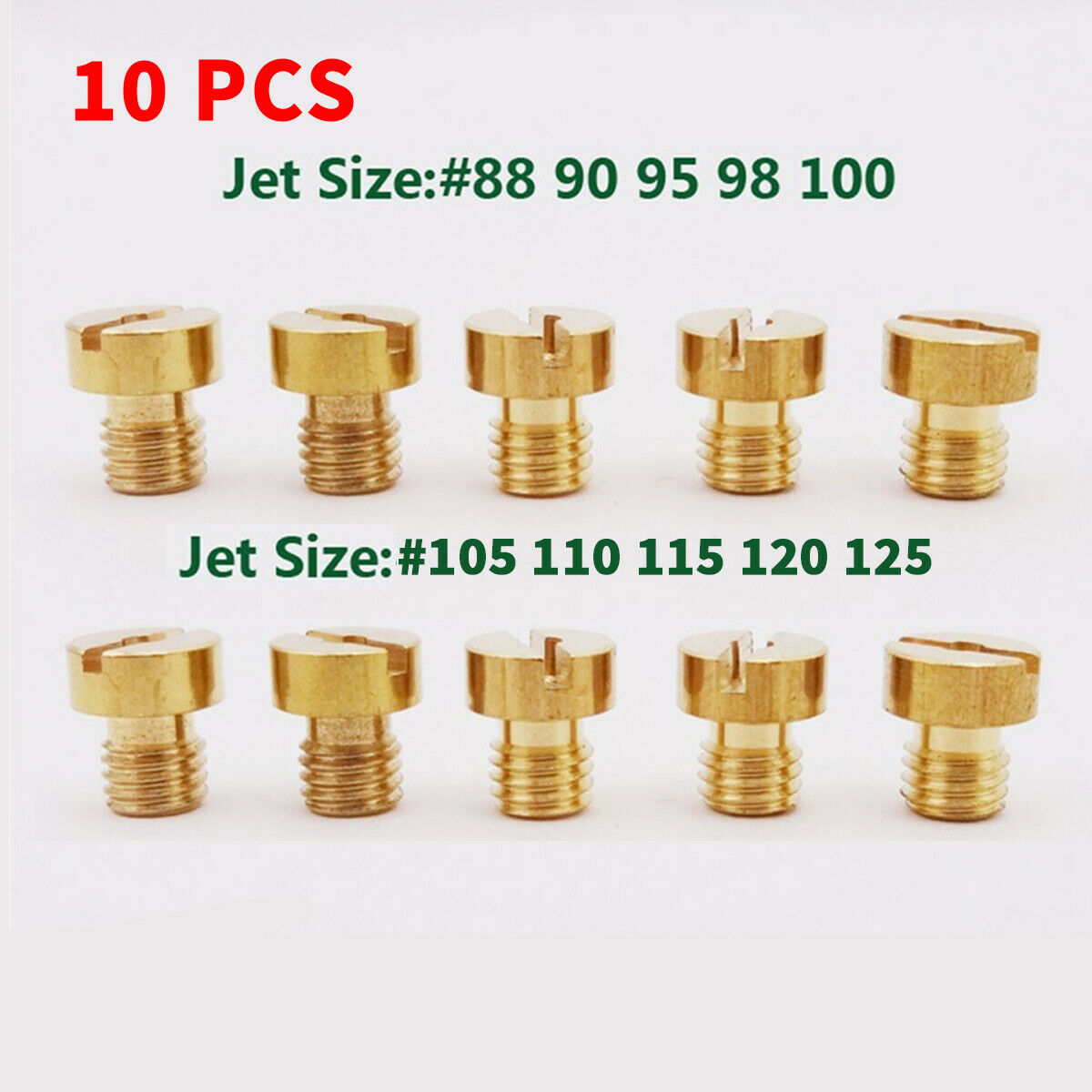 5mm Carb Large Round Main Jets 10pcs(#88 90 95 98 100 105 110 115 120 125)