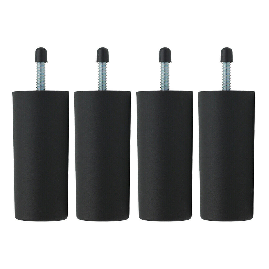12pcs 4Inch Cupboard Table Furniture Cabinet Sofa Couch Feet Legs Black