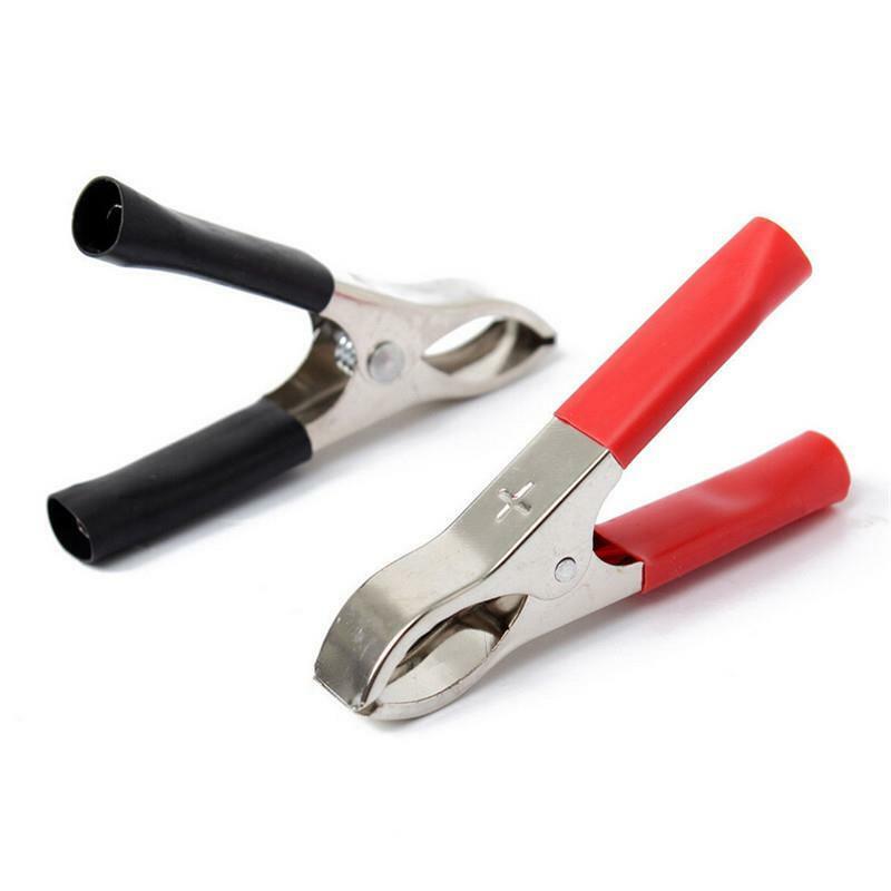 4 X 75mm 30A Crocodile Alligator Car Van Battery Test Lead Insulated Clips hf WF
