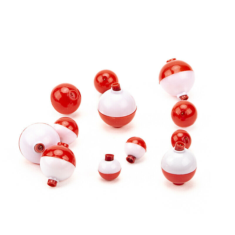 12pcs Fishing Floats Clips Snap-On Bobbers Eagle Claw Different Size FloatsB Tt