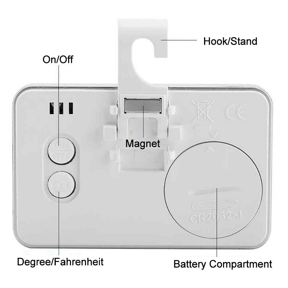 Kitchen Digital Waterproof Fridge Freezer Temperature Refrigerator Thermometer