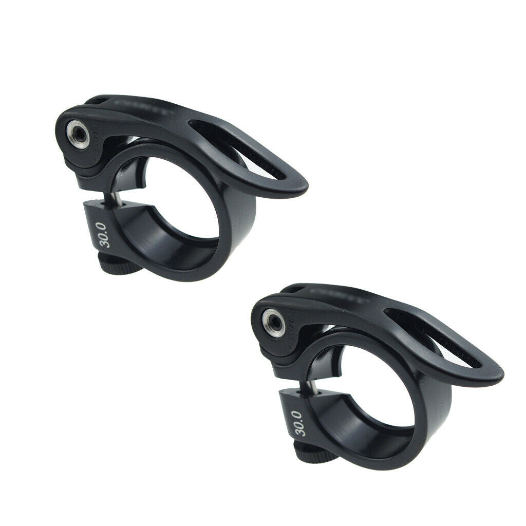 2Pcs Bike Seat Post Clamp 30mm Aluminum Alloy Seat Tube Clip Bicycle Quick