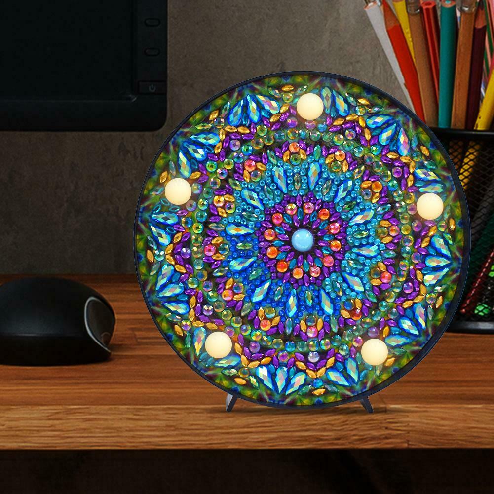 DIY Mandala Diamond Painting Light Embroidery Full Special Drill LED Lamp @