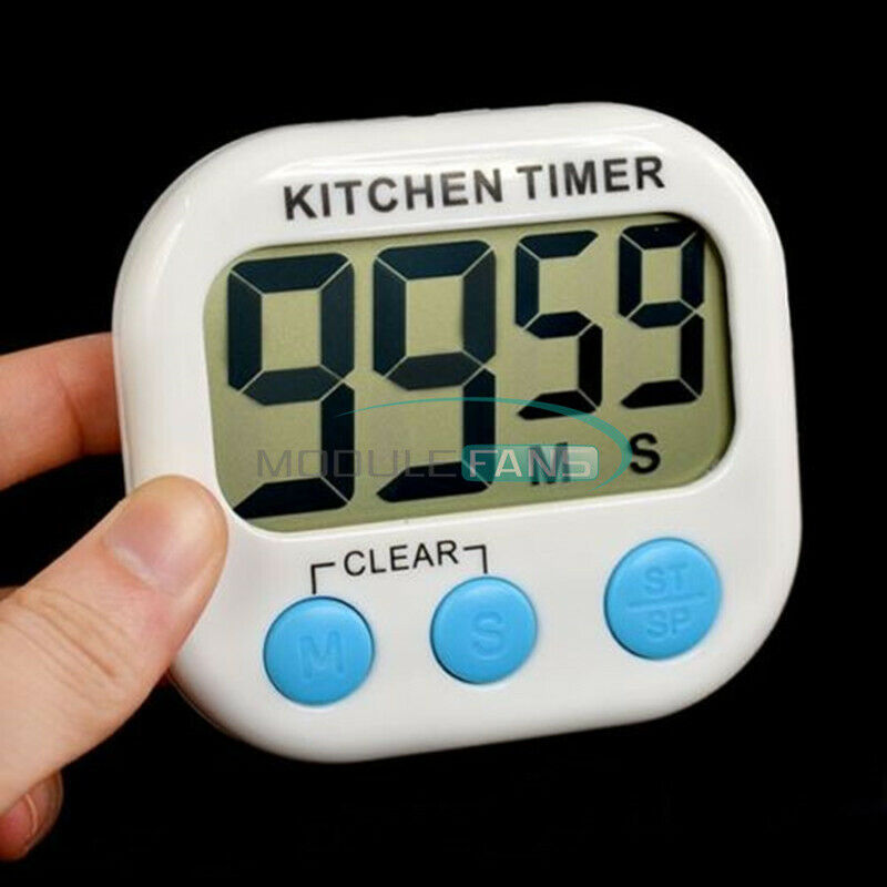 Large LCD Timer Kitchen Cooking Count-Down Up Loud Digital Alarm Magnetic