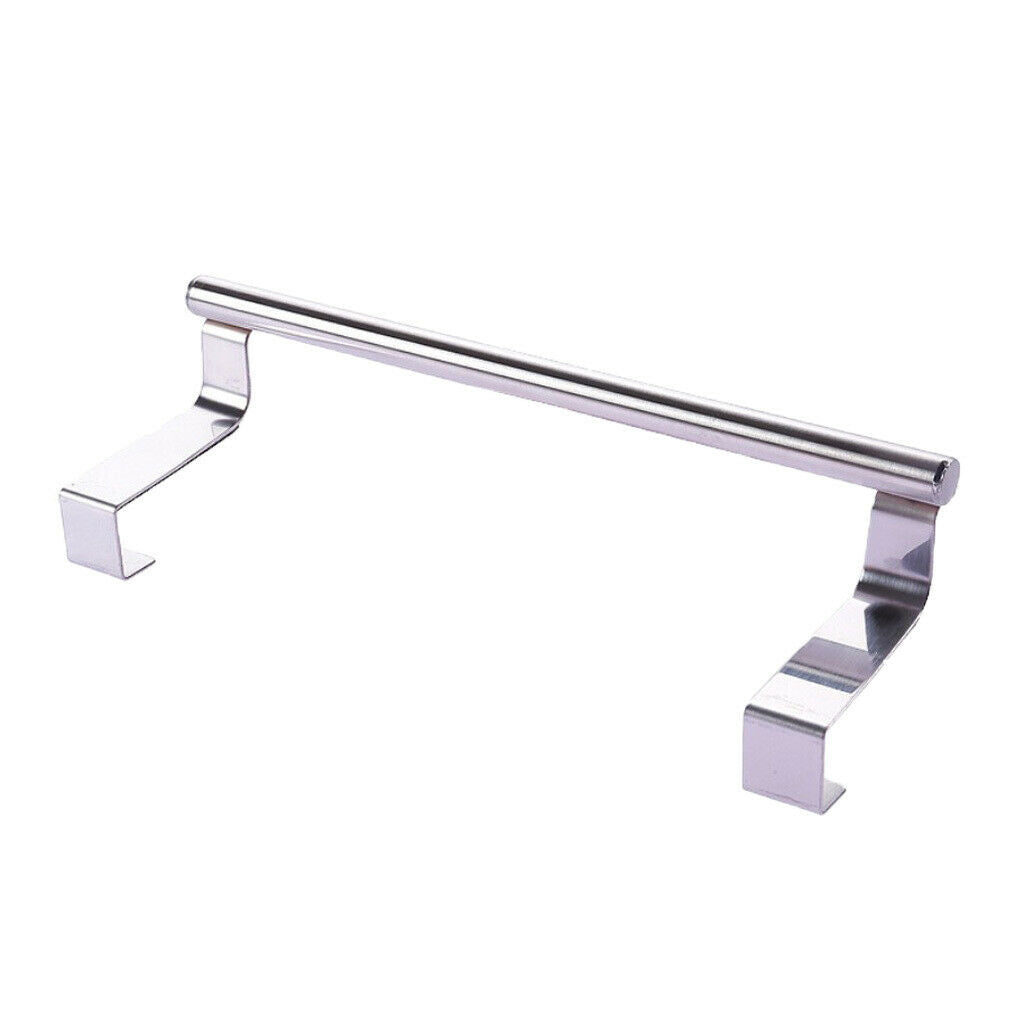 2Pcs Stainless Steel Towel Cupboard Door Kitchen Towel Over Holder