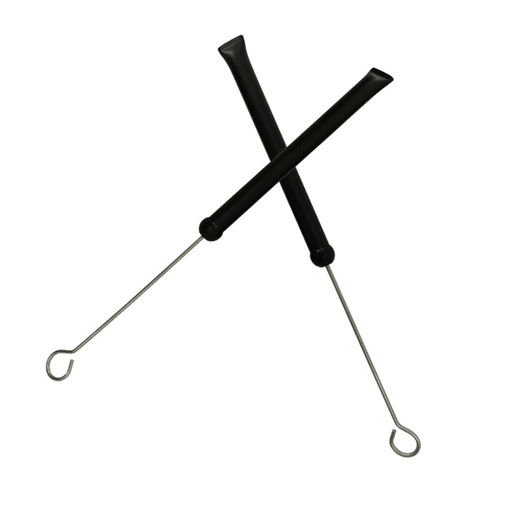 1 Pair Drum Brush Retractable Drum Wire Brush With Aluminum Handle Black