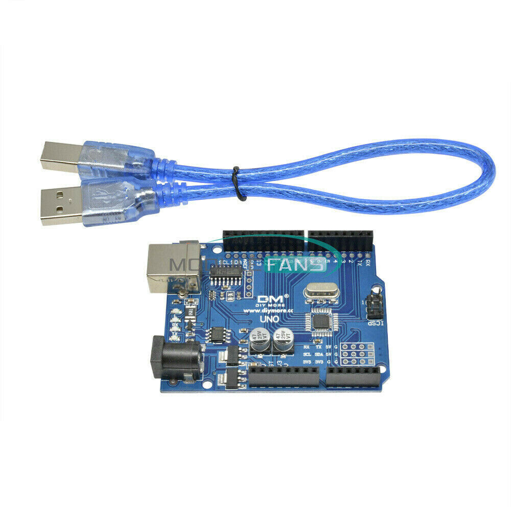 ATmega328P CH340G UNO R3 Board USB Cable +7 Gilded Pin DIY
