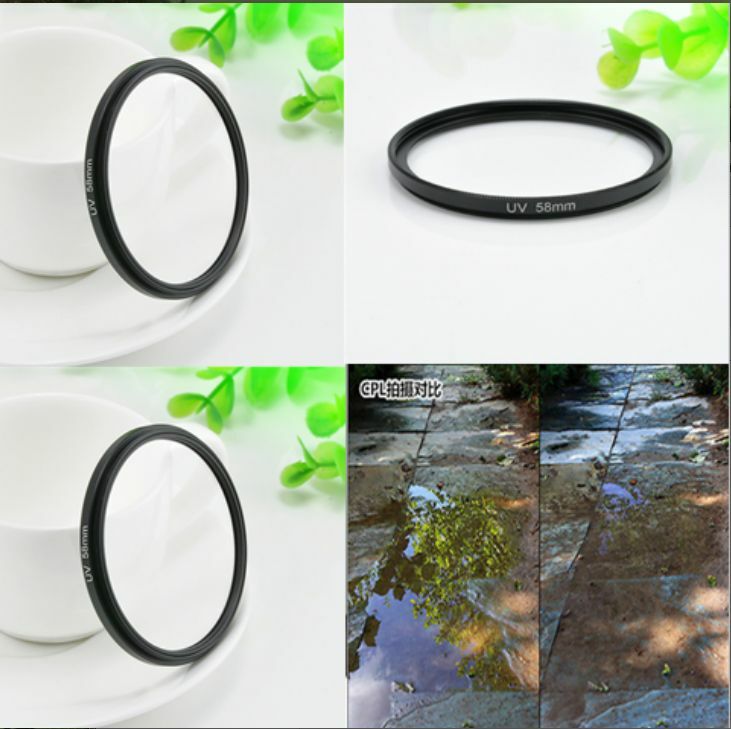 Circular Polarizing UV Filter Lens Protector for Canon Rebel 58mm H