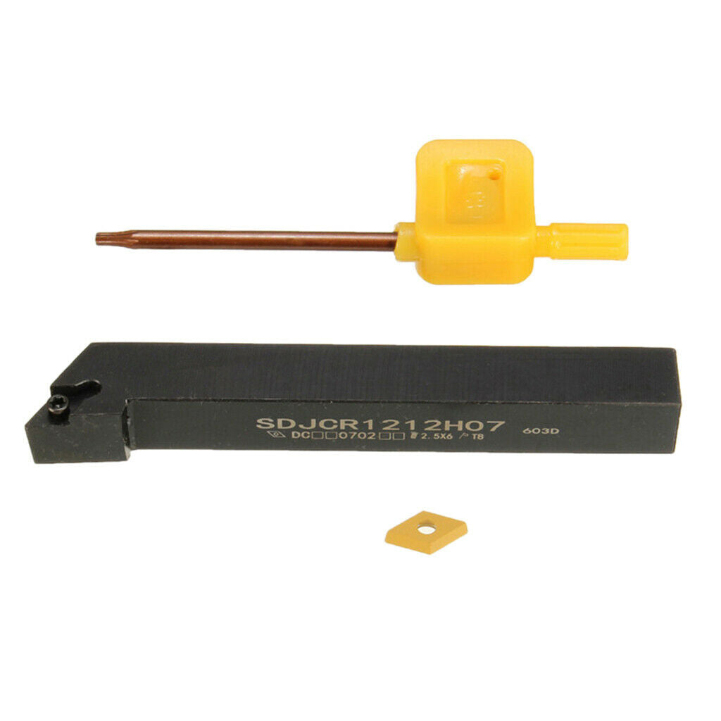 SDJCR1212H07 Boring Bars + DCMT0702 Carbide Inserts + Key Tools