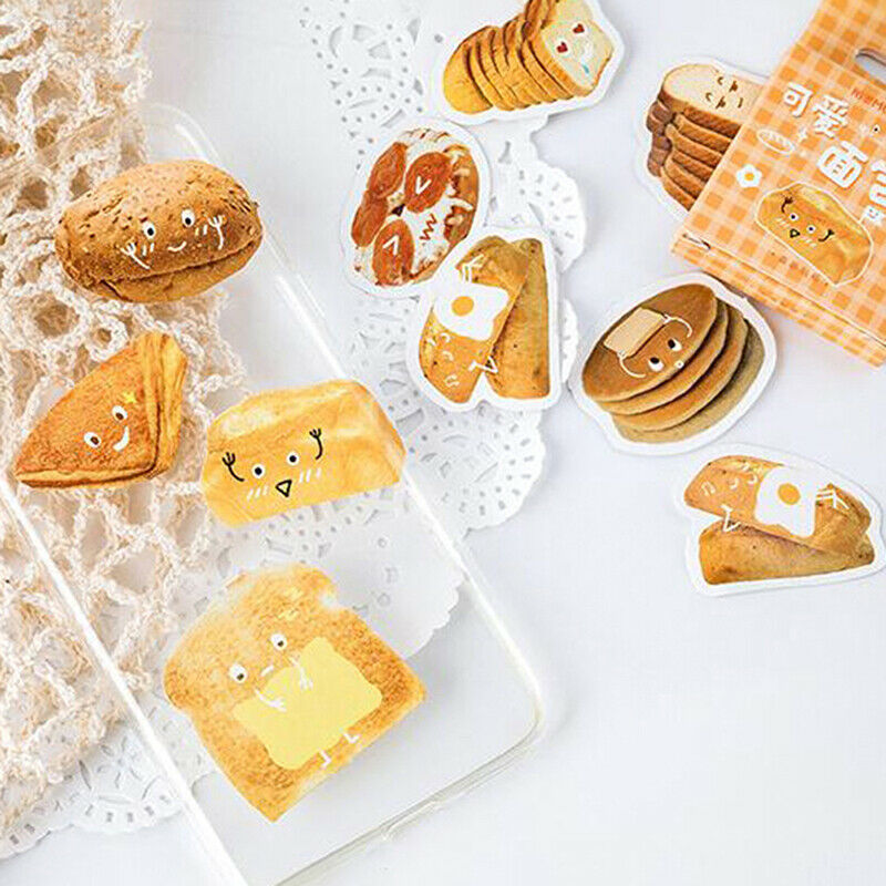46Pcs/box Lovely Bread Stickers DIY Diary Stationery Scrapbooking Memo St.l8