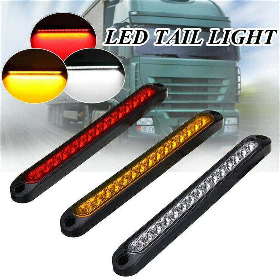 LED Amber Light bar Emergency Warning Strobe Flashing Yellow Indicator light