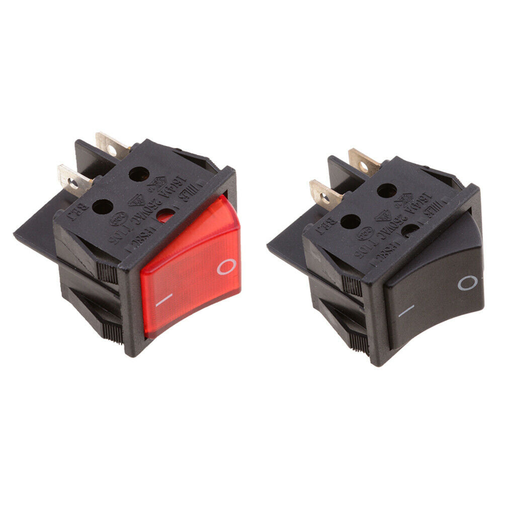 2Pcs AC 20A/250V 4 Pin On/Off SPDT Rocker Switches Universal Fit for Car, Auto,