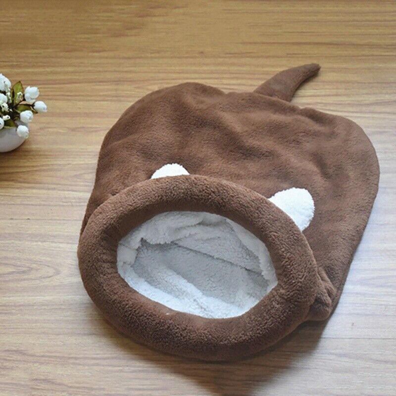 Winter Warm Velvet Pet Sleeping Bag Cat Comfortable Hideout Washable House New