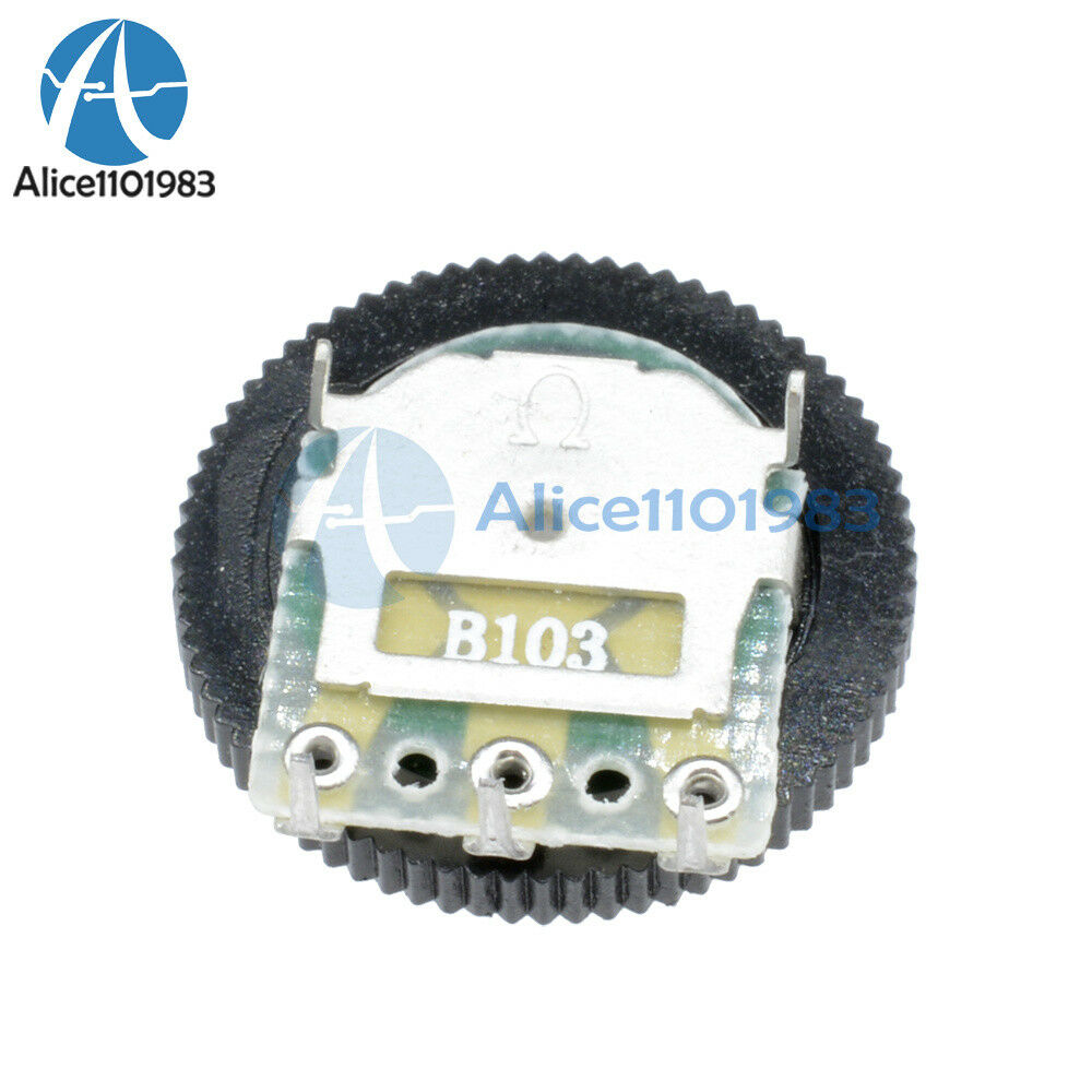 10PCS B103 10K Ohm 3-Pin Single Linear Dial Wheel Potentiometer 16MM x 2MM