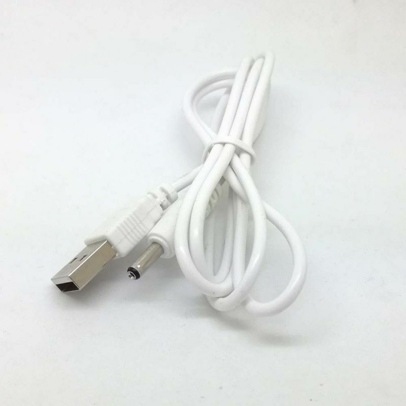 50pcs white USB 2.0A Male to 3.5mm Barrel Connector 5V DC Charger Power Cable