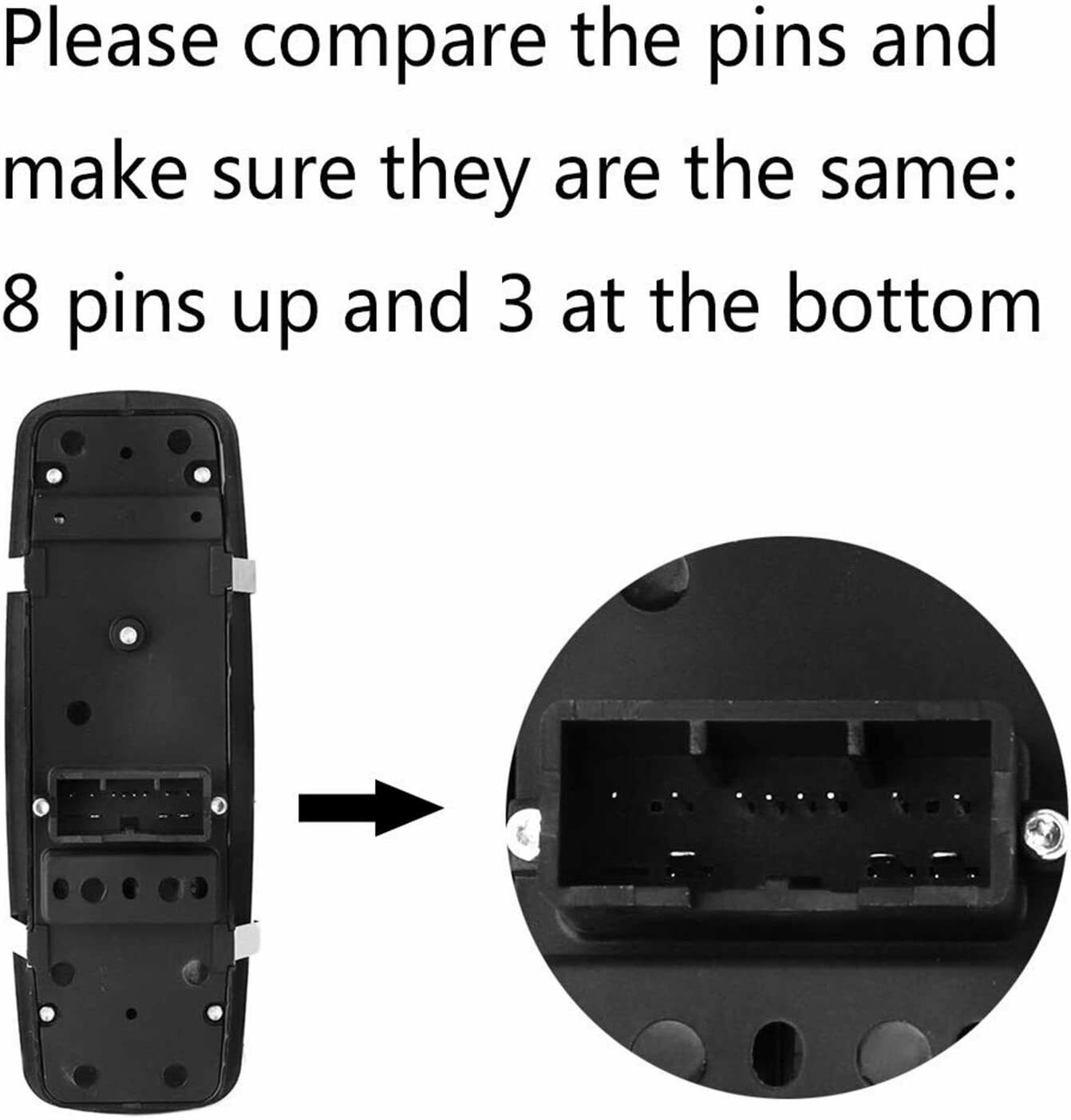 Front Left Master Window Switch For Dodge Charger 200 300 Ram 4 Door 2011-2017