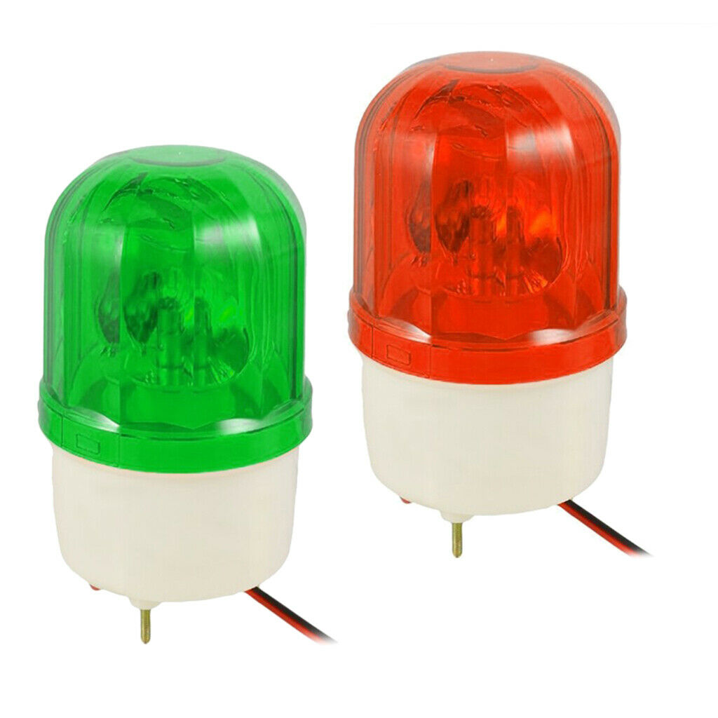 Lots 2 LED Rotary Warning Lamp AC220V Beacon Emergency Bulb Alarm Traffic
