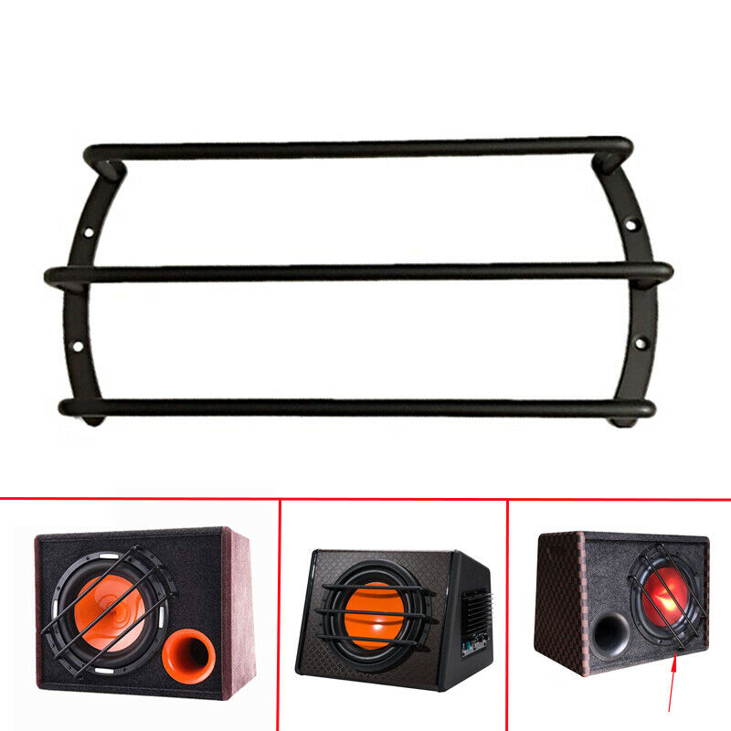 1PCS Auto Car Metal Black 8" Audio Speaker Subwoofer Grill Cover Protector Shell