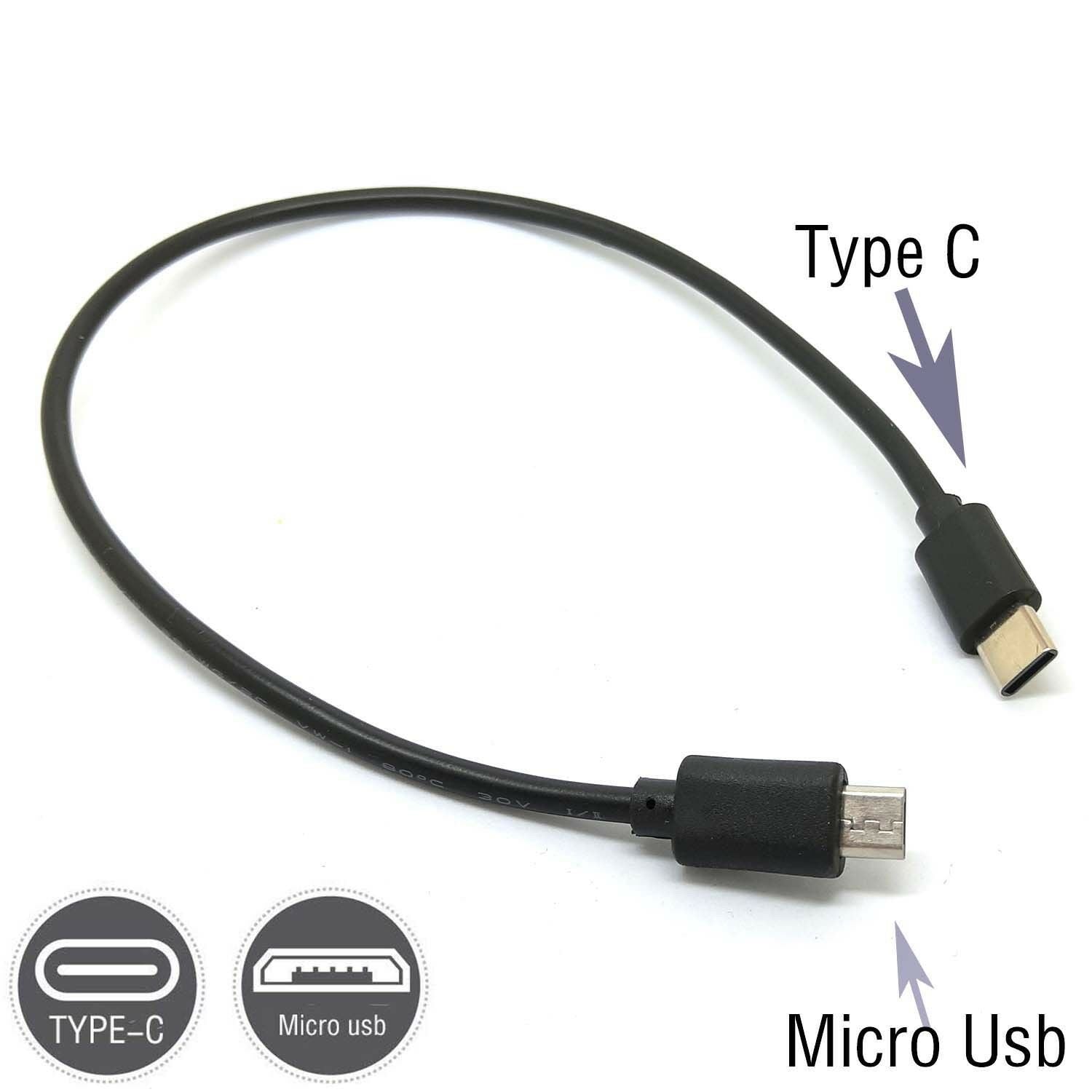 Micro USB  to Type C (USB-C)  Male Sync Charge OTG CHARGER Cable Adapter tt